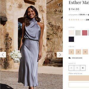 Esther Maxi Dress - Steel Blue (NWT)